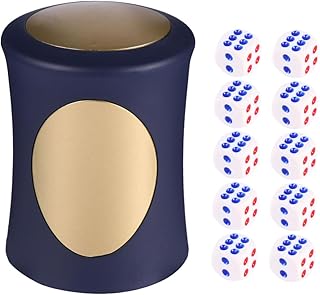 FOYTOKI Caixa Barra Ktv Copo De Dados De Mão Caixa De Dados Copo De Agitação Caixa De Jogo De Dados Manivela Tabuleiro De Damas Copo De Peneira Caixa De Dados Fosco