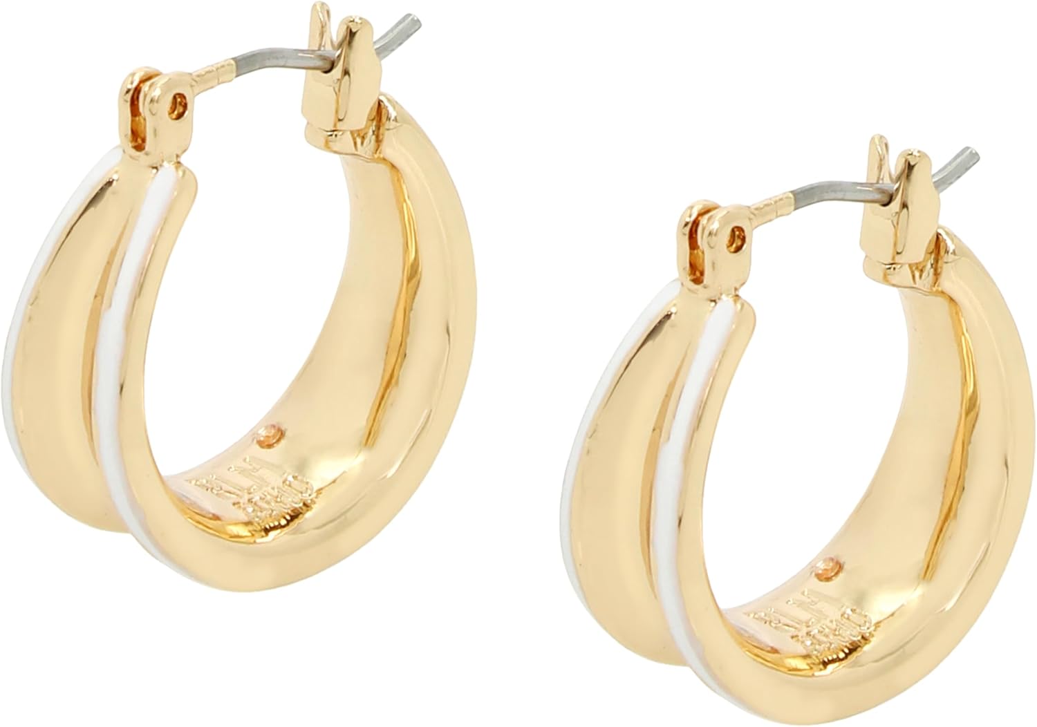 Robert Lee Morris Womens Molten Patina Curved Huggie Earrings - Image 2