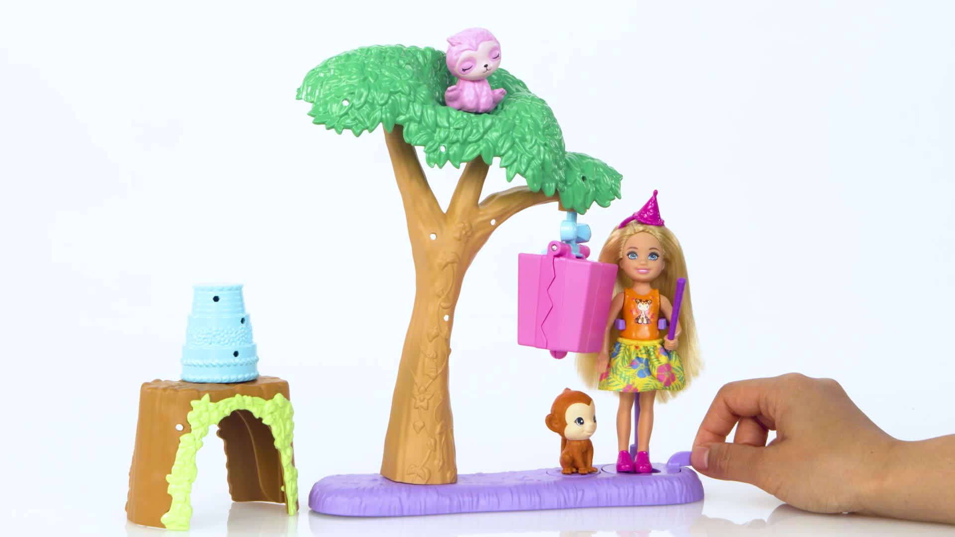 Barbie GTM84 - Barbie und Chelsea Dschungelabenteuer Piñataparty-Spielset mit Puppe und 2 Tierfreunden, für Kinder von 3… – Bild 8