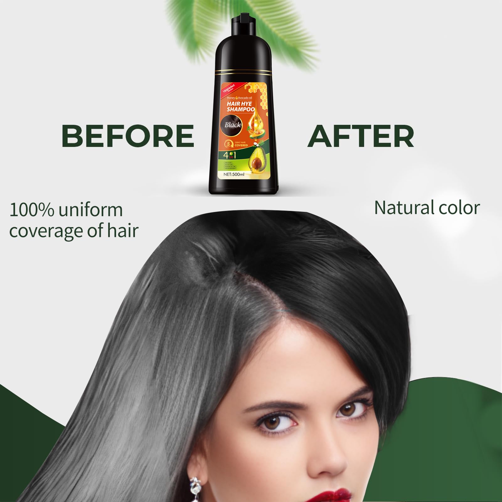 Amazon.com: Magic Black Hair Dye Shampoo 3 en 1 para mujeres y