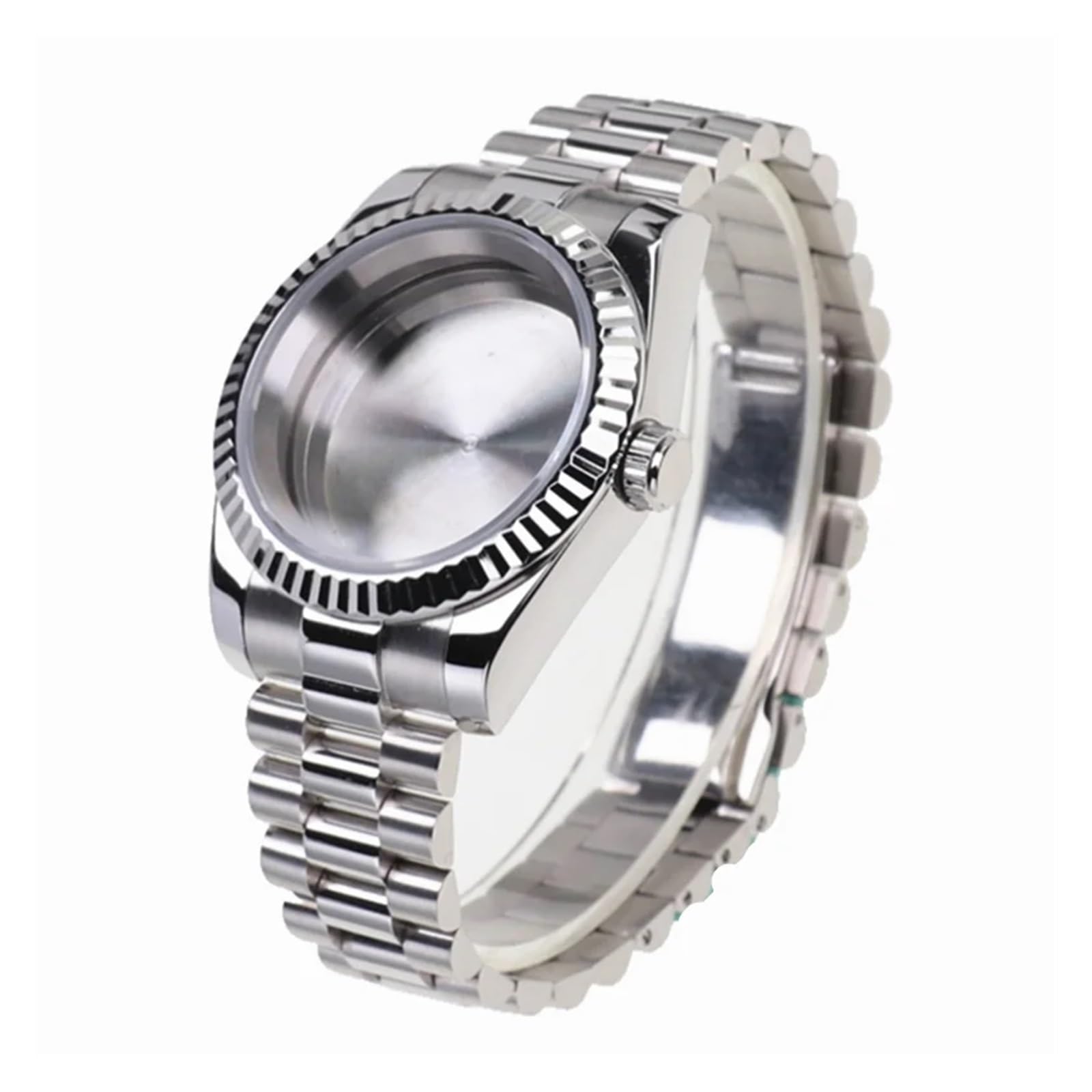 Caja de reloj de acero 316L con cristal de zafiro de 36 mm, 39 mm, correa de presidente compatible con movimiento automático Nh35a Nh36 Nh34
