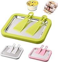 Vista 1 de 2026 New Ice Cream Roll Making Set, DIY Ice Cream Roll Tray, Home Ice Cream Roll Maker, Includes 2 Scrapers, Suitable for Family Fun