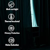 Vista 217 de MIULEE Cortinas de terciopelo de 63 pulgadas de largo, 2 paneles de cortinas opacas de lujo para dormitorio, sala de estar, cortinas de ventana