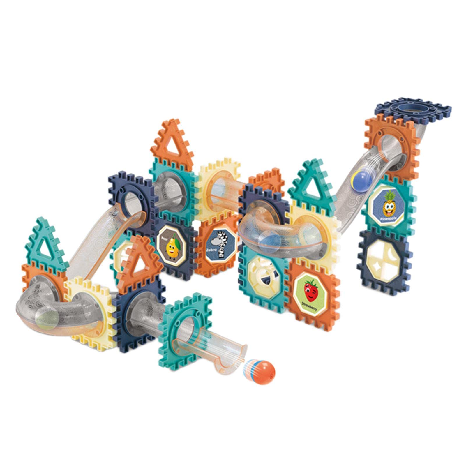 SECRET DESIRE Building Block Marble Run Toy Constructions Maze Block Toy for Preschool 66pcs|Developmental Baby Toys-image-18