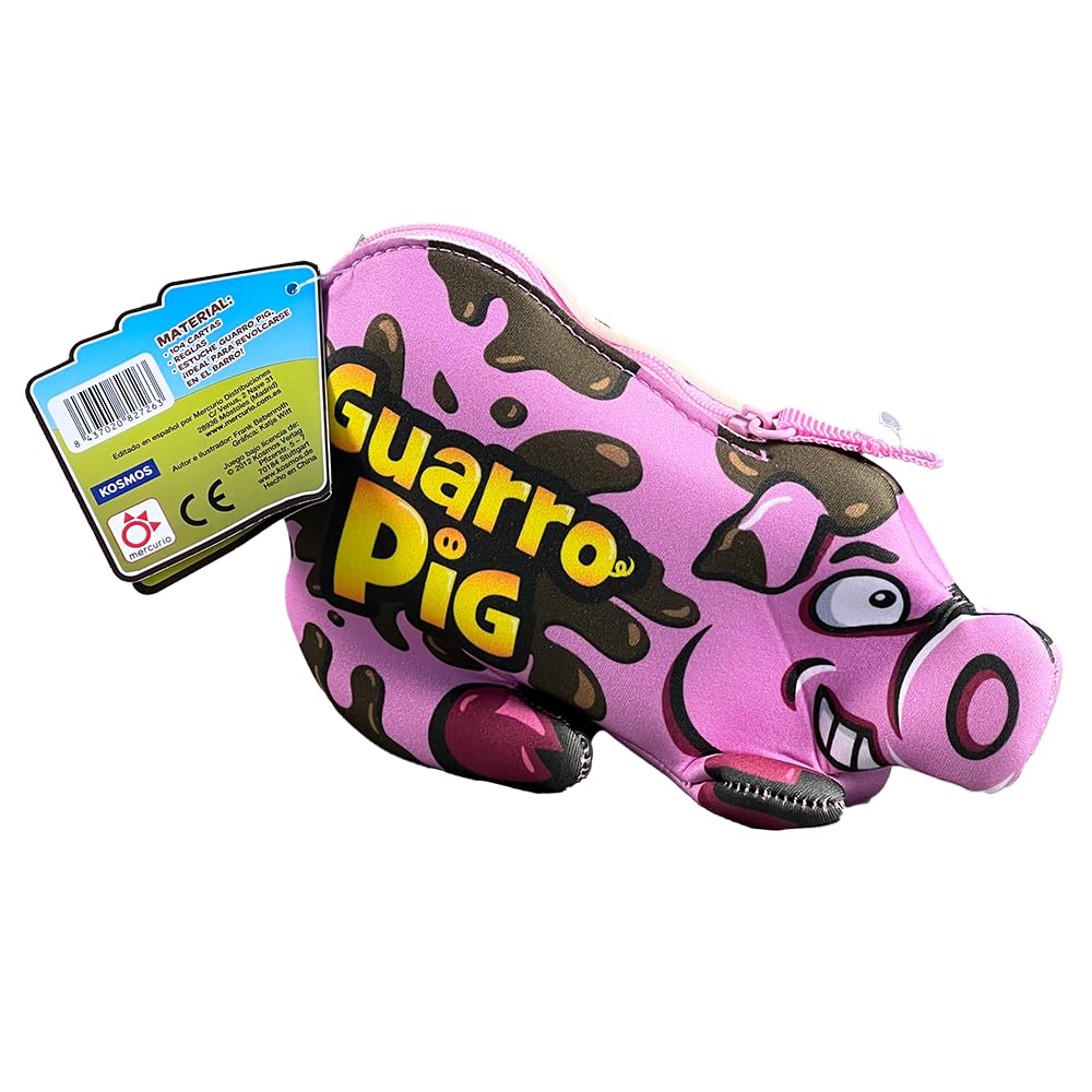 Mercurio - Guarro Pig | Ensucia a Tus Cerdos para Ganar | Juego Divertido de Cartas |Sencillo y Rápido | Incluye 104 Cartas | De 2 a 6 Jugadores