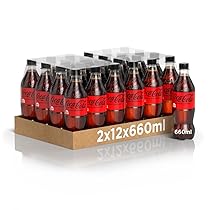 Coca-Cola Zero Zuccheri – 2×12 Bottiglie da 660 ml, Tutto il Gusto della Formula Coca-Cola Senza Calorie, in bottiglia PET 100% Riciclabile, Bevanda Analcolica con Edulcoranti