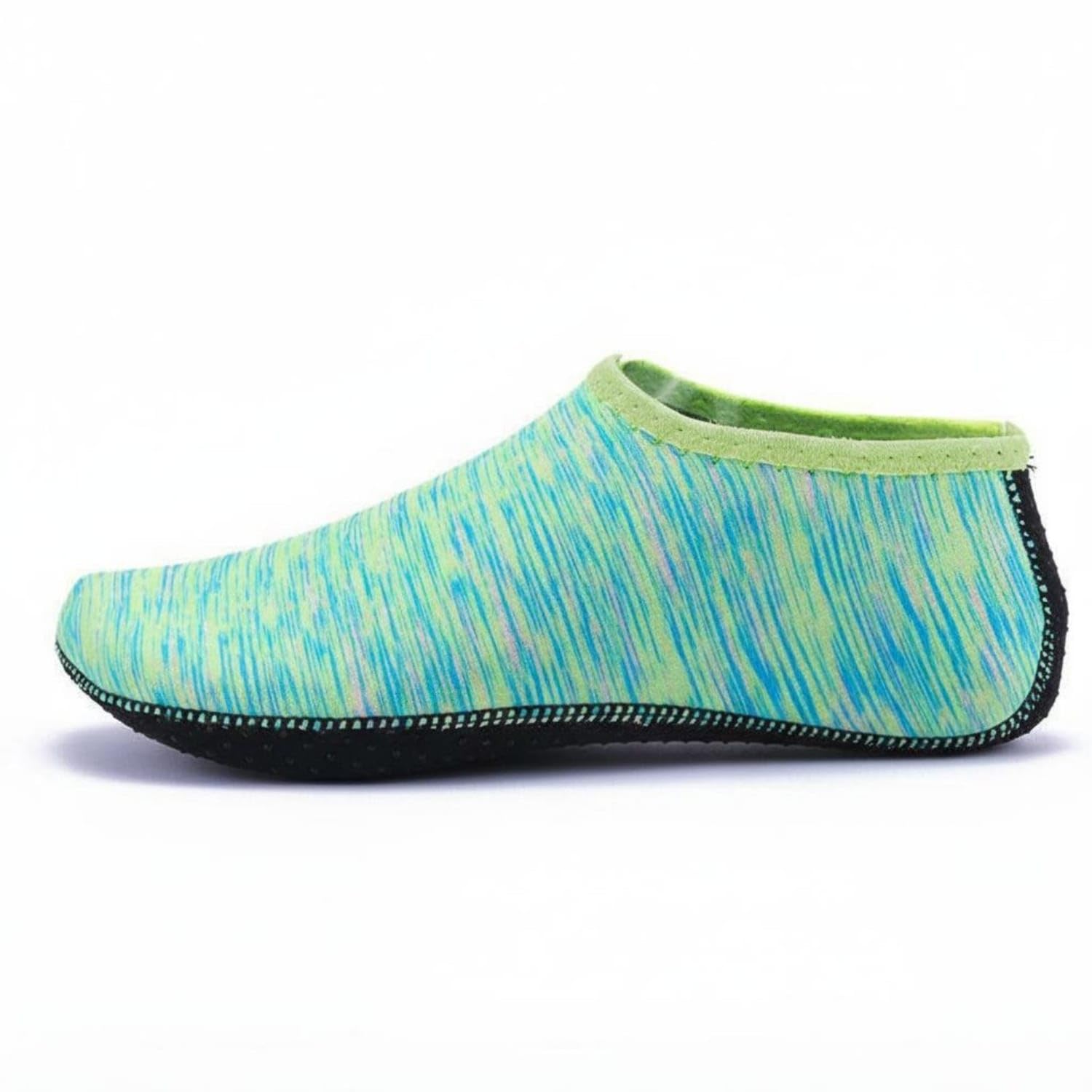 Lightweight Non-Slip Beach Socks Shielding Barefoot Water Shoes Breathable Barefoot Quick-Dry Water Shoes Packable for Men, Women, Kids, Snorkeling, Swimming, Boating, Surfing, Line Green, 3XL-image-41