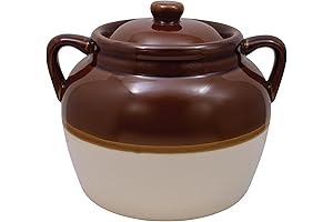 Traditional Style 4.5-Quart Large Ceramic Bean Pot