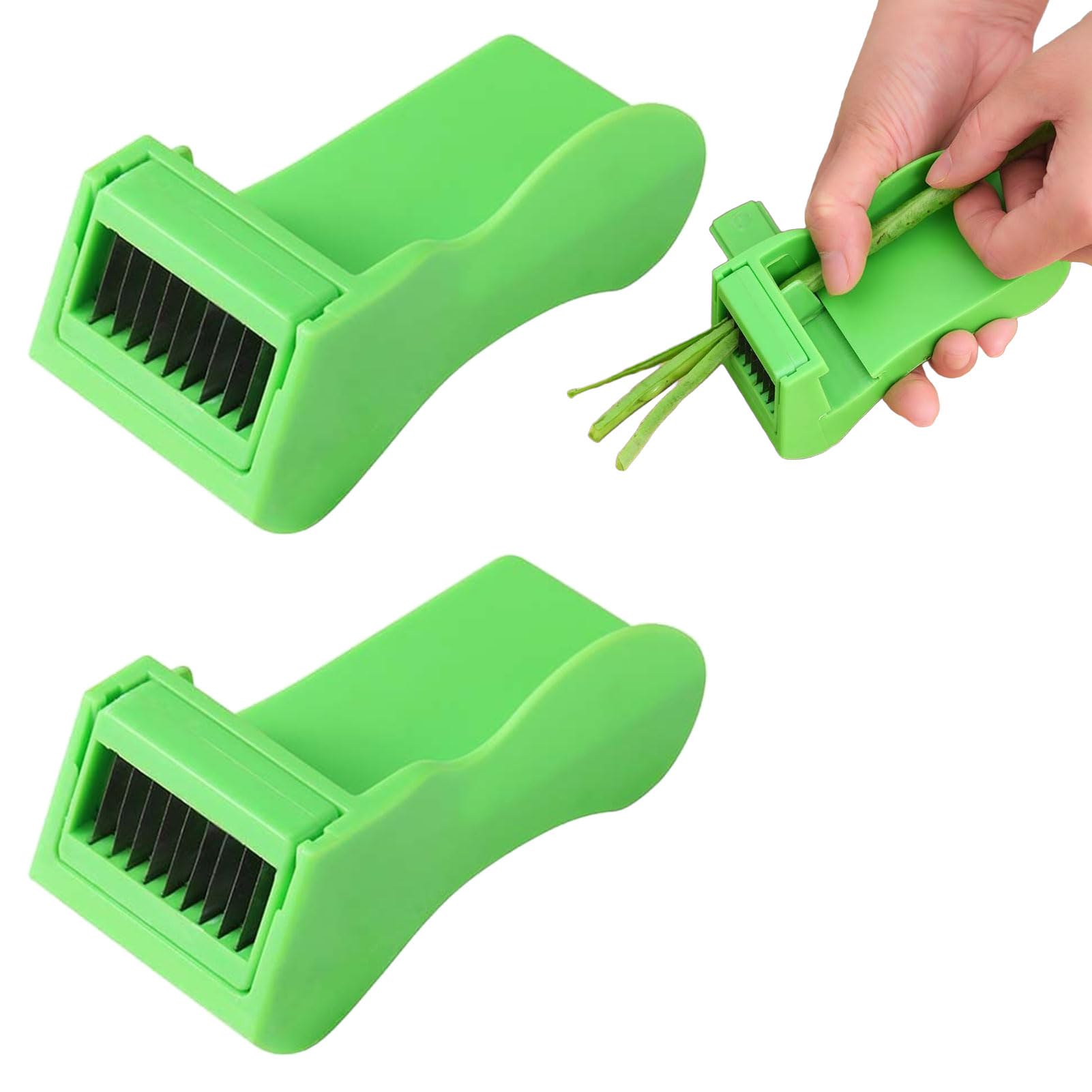 Runner Bean Slicer, 2 PCS Runner Bean Cutter,Stainless Steel Coleslaw Shredder,Green Bean Slicer,Vegetable Cutter for Runner Beans and Wide Vegetables
