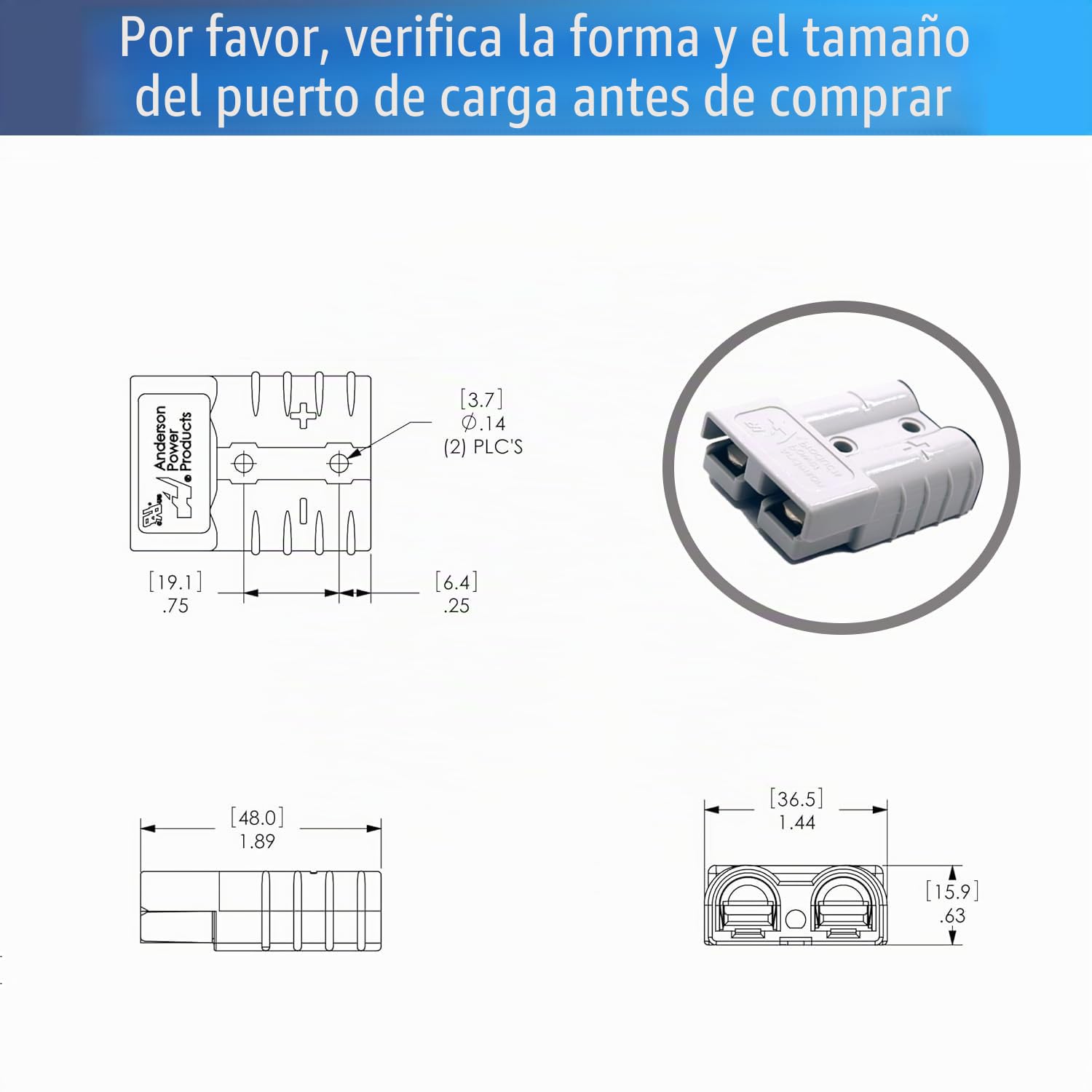 Cargador de batería LiFePO4 de 29,2 V y 10 A, Compatible con Carga rápida, Exterior Azul, con Conector Gris Anderson de 50 A.