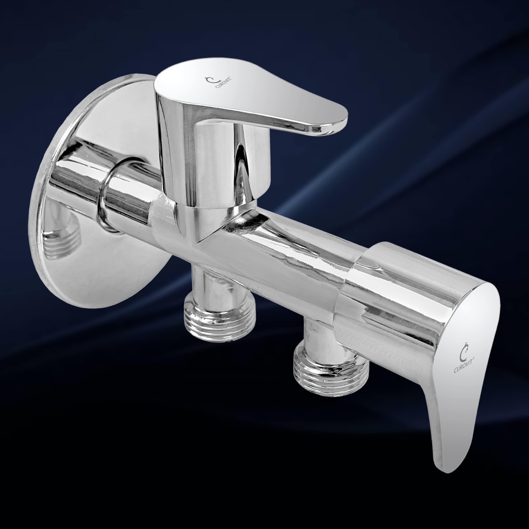 CUROVIT Torrent ZINC Alloy Wall Mounted 2 in 1 Angle Valve Silver in Color Chrome Finish with Wall Flange Use with Hand Shower & Health Faucet in Bathroom (B09G3CHZ4W) Amazon Price History, Amazon Price Tracker