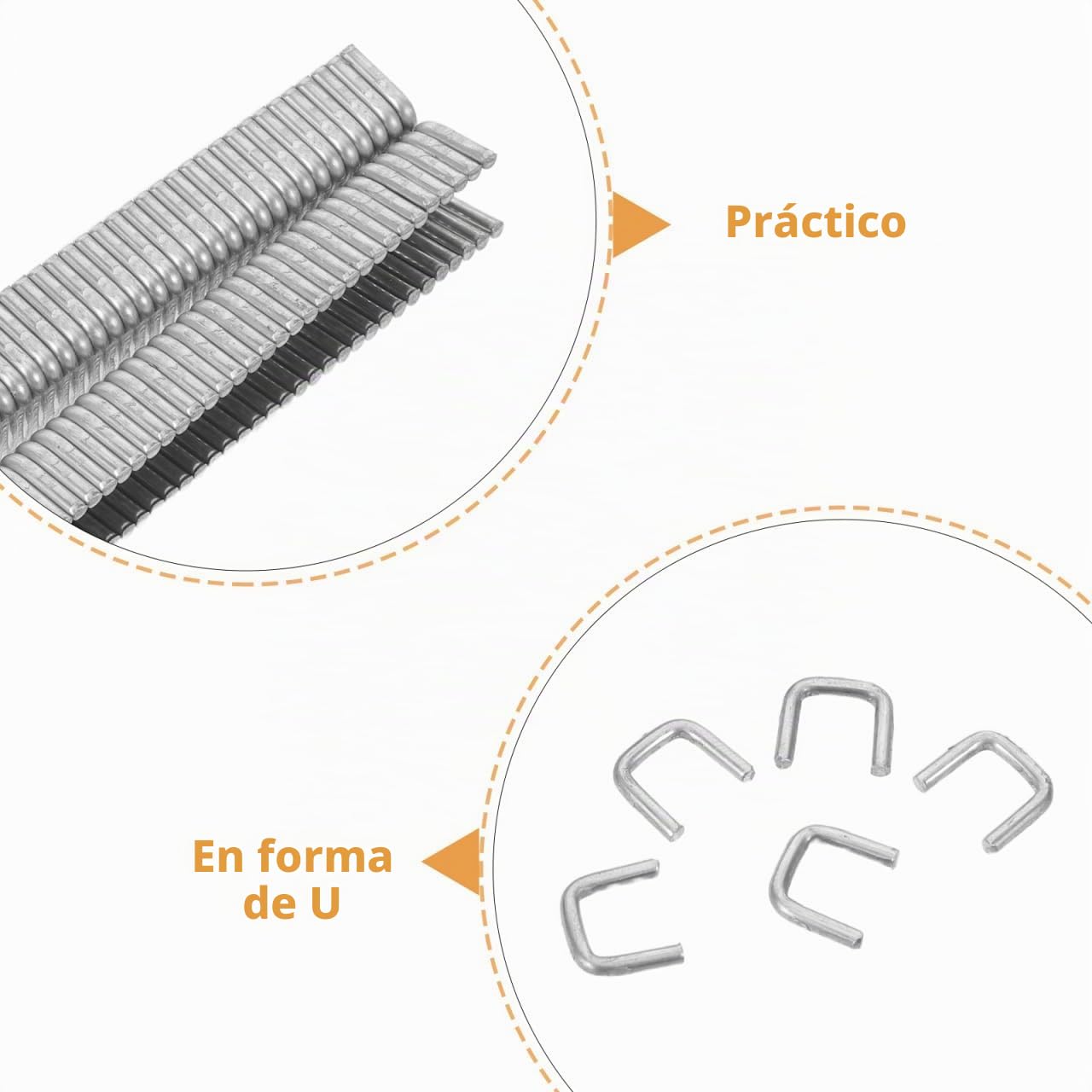 Ciieeo 4400 Clips En U De Aluminio Para Sellar Salchichas Pinzas Reutilizables Para Procesamiento Y Envasado De Longaniza Accesorios Para Cortadora Manual Y Sellado De Bolsas De Plástico