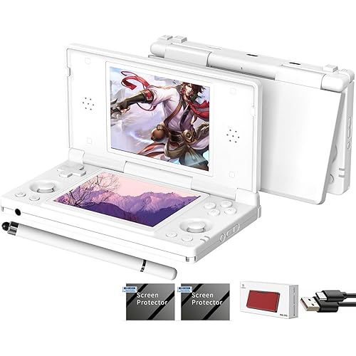 Aivuidbs RG DS Foldable Handheld Game Console RK3568 Anbernic RG DS Android 14 System two-Player Joystick Top and Bottom Dual Screen 4 inch OCA Full Touch Screen 4000mAh 3 + 32gb (RG DS Polar White-new)