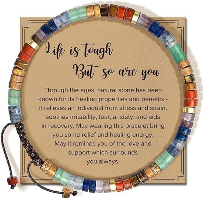 Todu Inspirational Bracelets for Women Natural Beaded Healing Bracelet Boho Jewelry Get Well Encouraging Gifts