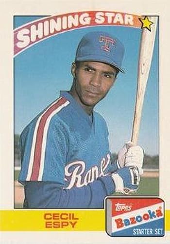 Baseball MLB 1989 Bazooka #7 Cecil Espy NM-MT Rangers