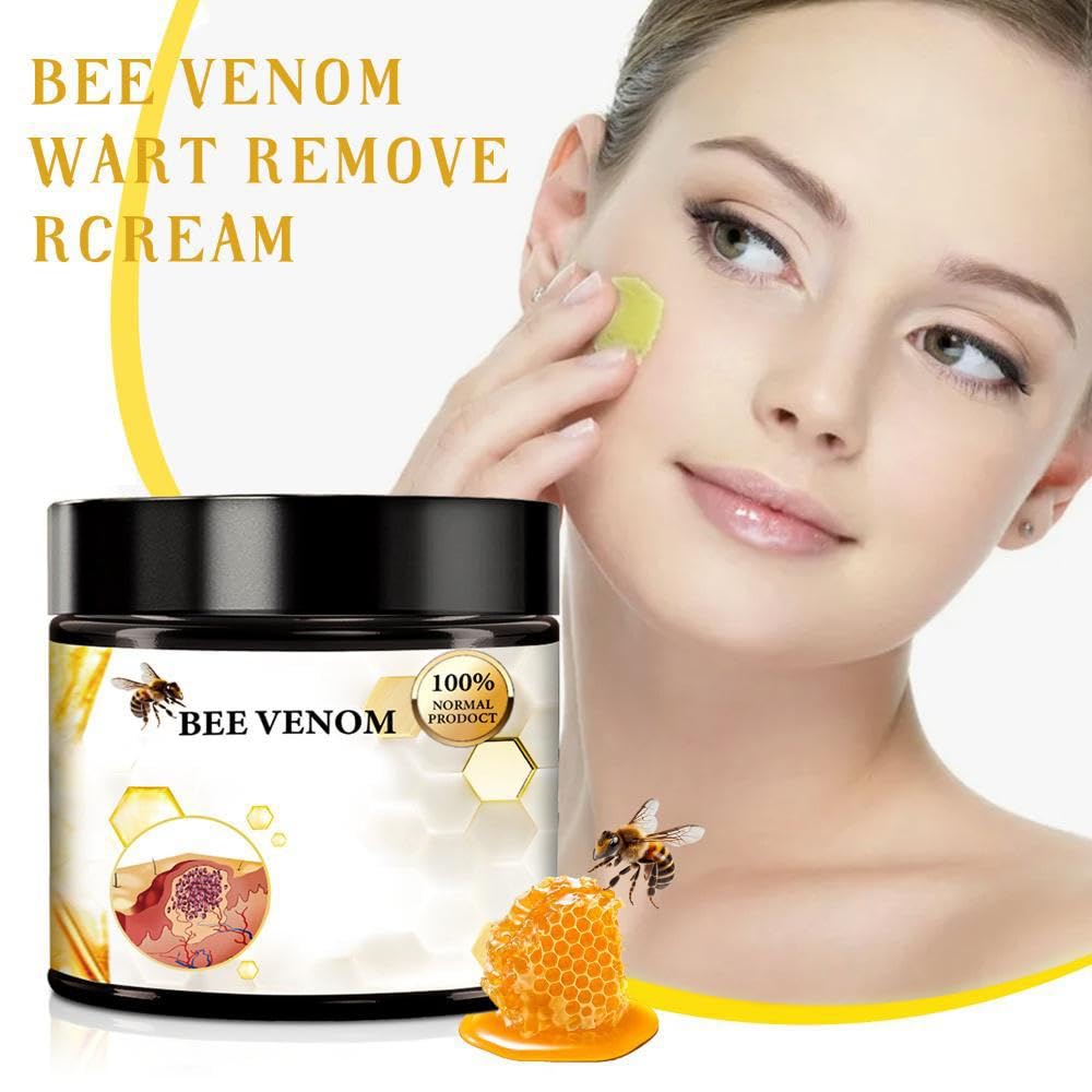 Bee Venom Face Cream, Hydrating Moisturising Daily Facial Care, Lightweight Non Greasy Formula in Black Jar with Honeycomb Design, 60g - Image 2