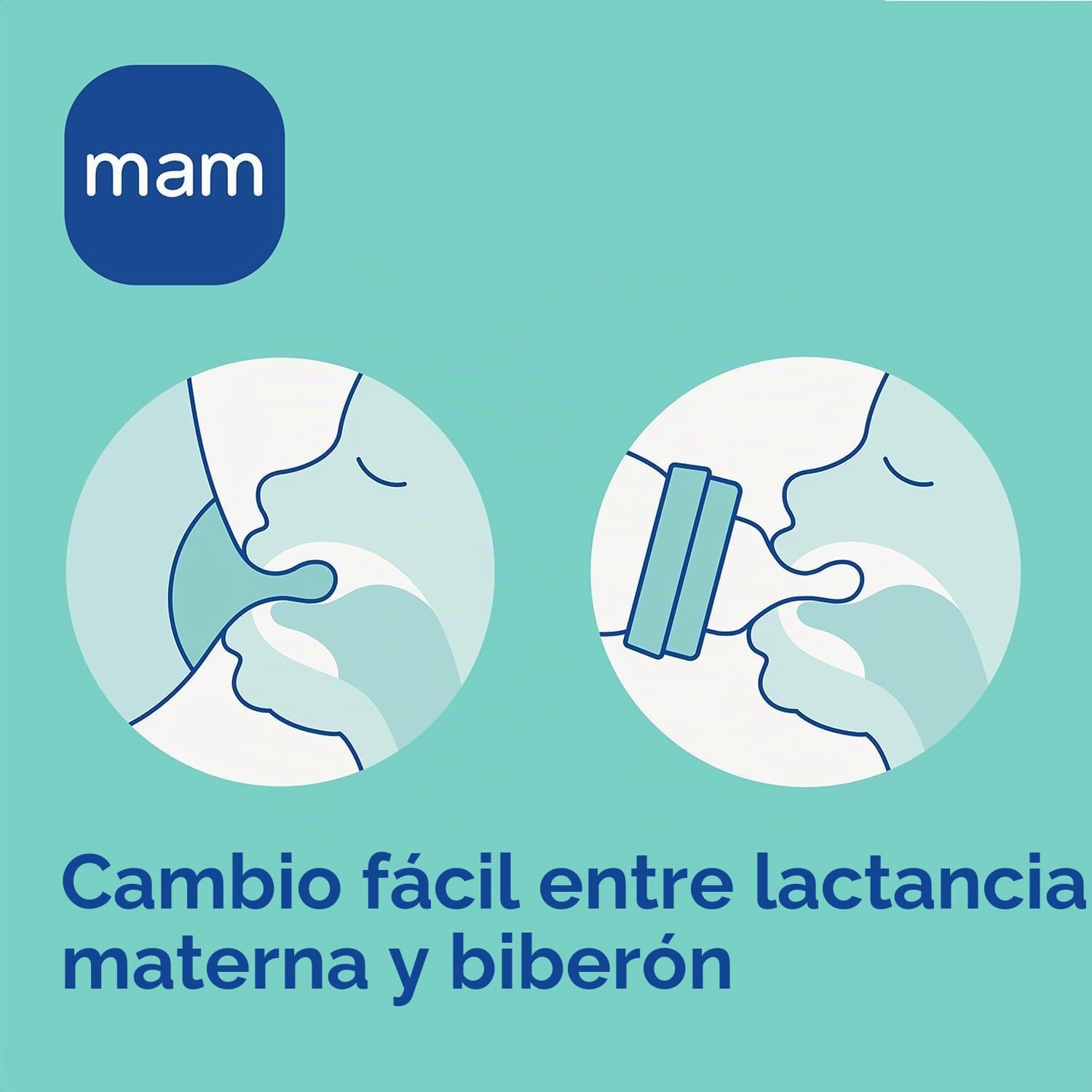 MAM Tetina 0, Pack de 4 tetinas para biberón, flujo recién nacido, 0m+, para leche de madre & Fórmula para bebé 1