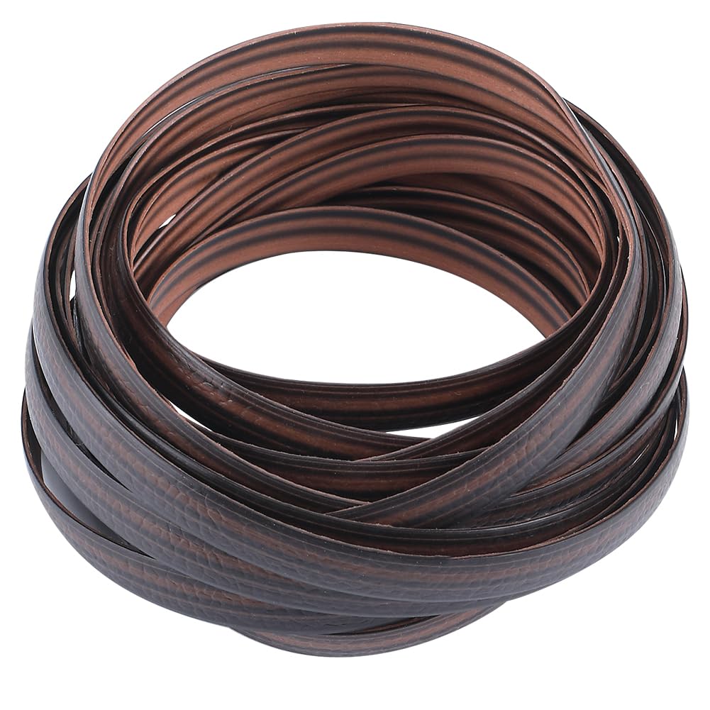 GORGECRAFT 32 m Rotolo di Plastica In Rattan di Vimini Marrone Goffratura Sintetica Striscia di Rattan Tessitura Striscia di Rattan di Vimini Materiale di Riparazione Forniture per Riparazione di Mobi