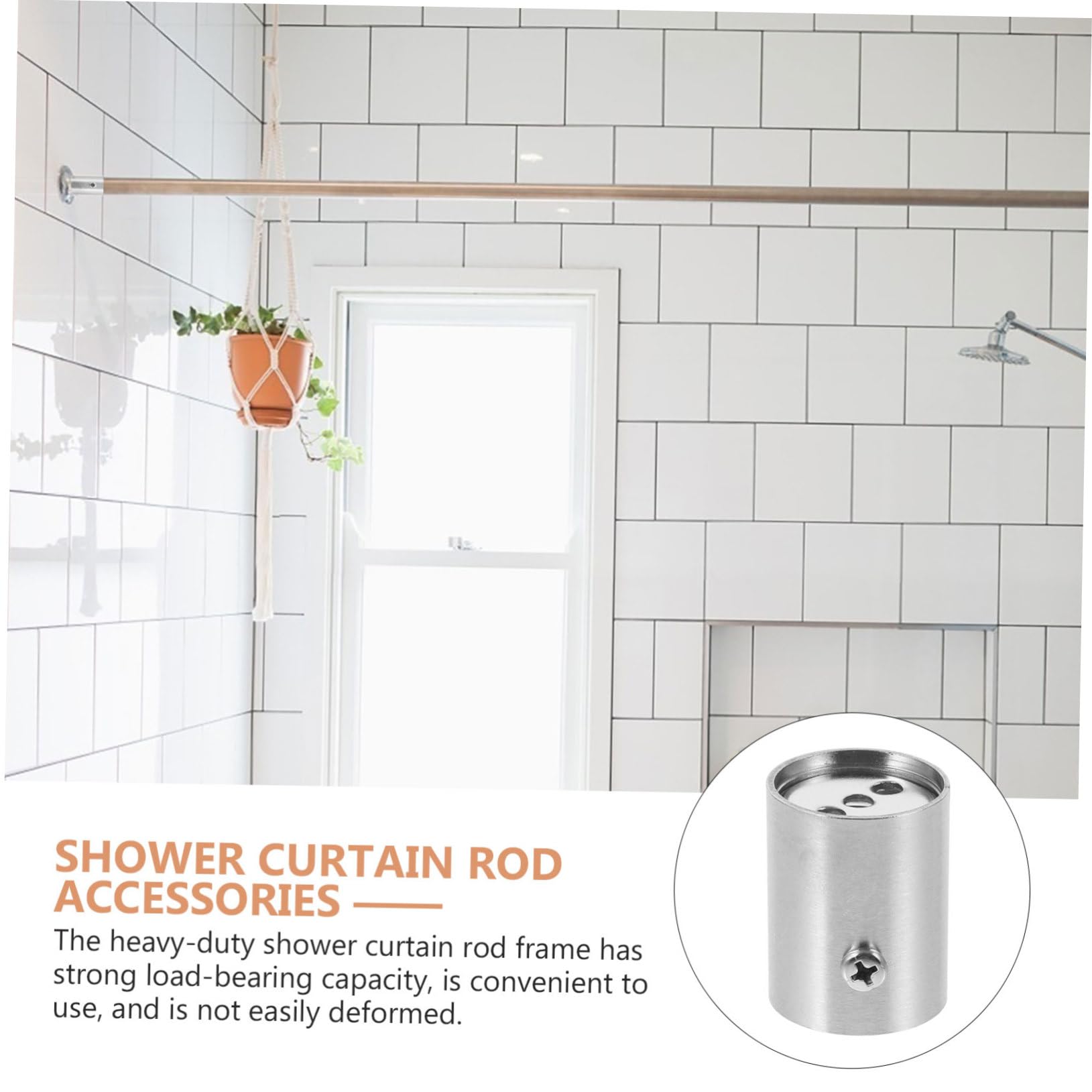 Levemolo 4 pcs Closet Rod Bracket Curtain Rod Holder for Wardrobe and Sturdy Design for Use