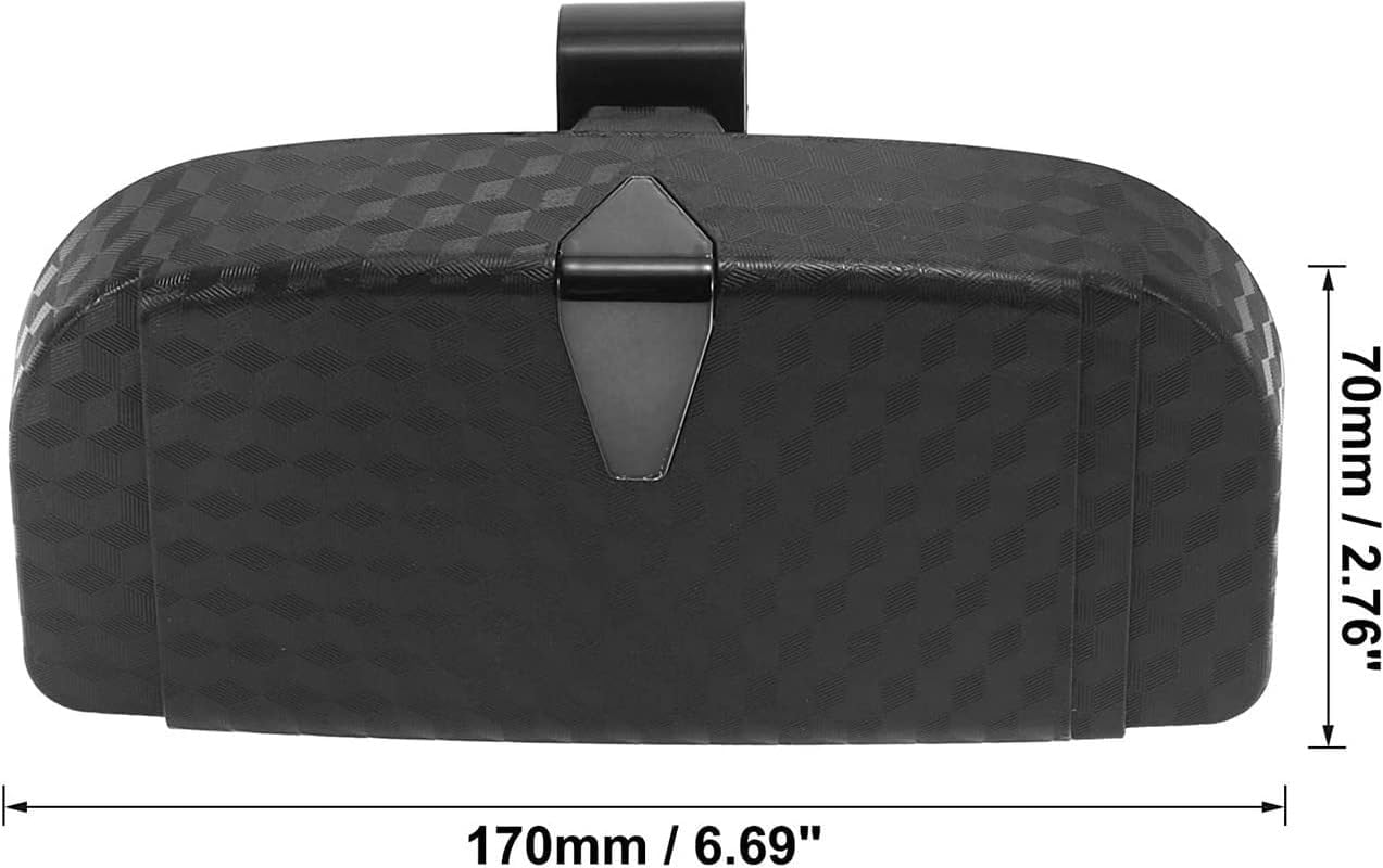Debli Car Big Face Sunglasses Frame Case Sun Vison Clip Holder Eyeglasses Storage Holder Organizer Carbon Print (Black) (Pack of 1) Compatible with Tata Nano Twist (2012-2018) 1