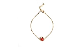 RealM Carnelian Hexagon Women's Bracelet