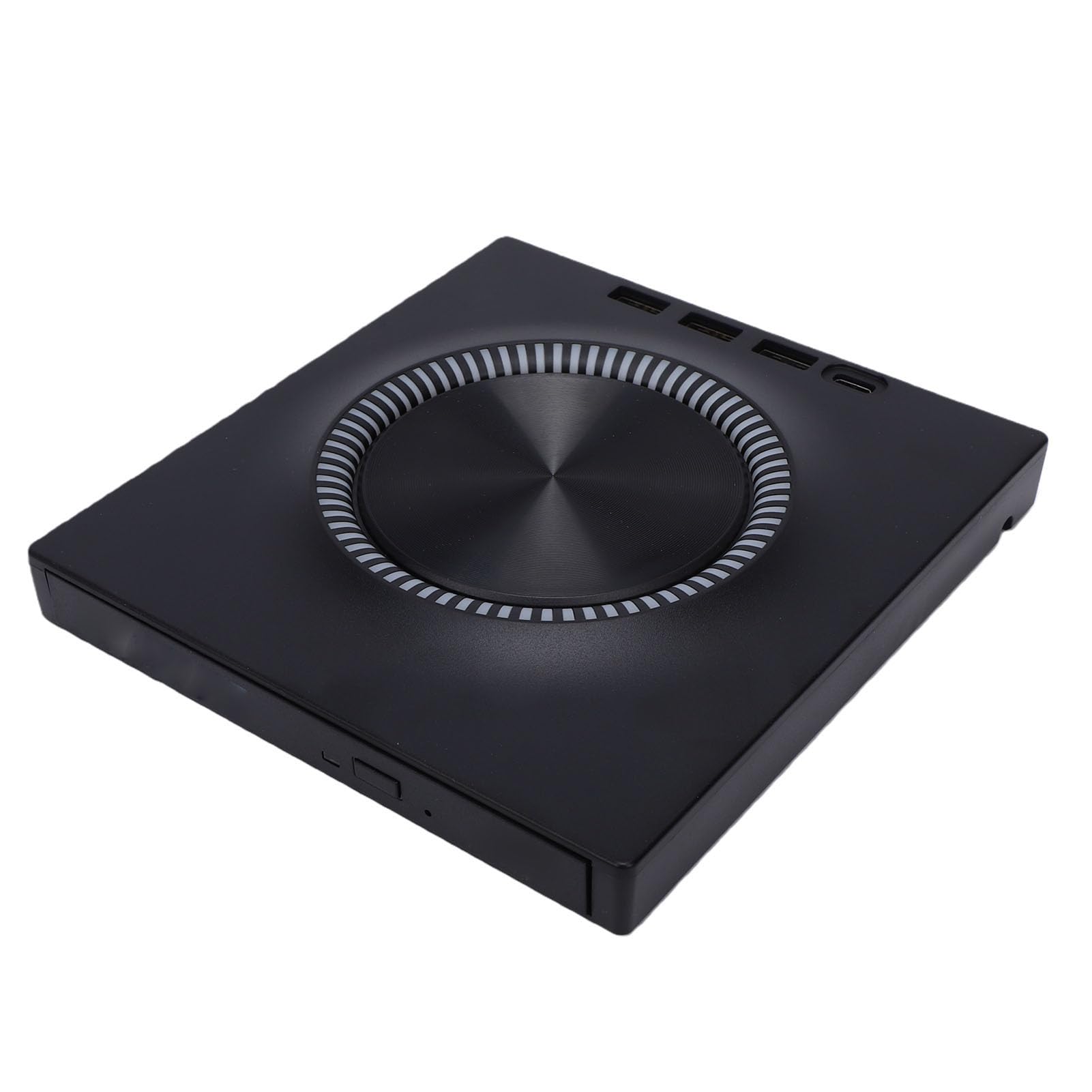 Cuifati Externes Optisches Laufwerk, 7-in-1, 5 Gbit/s, Hochgeschwindigkeits-USB 3.0, CD-DVD-Brenner, Schlank, Tragbar für Desktop-PC, Externes CD-DVD-Laufwerk mit USB-Hub und Kartenleser, Kompatibel
