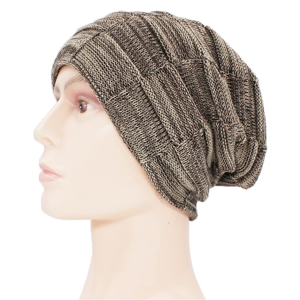 Hombres Hombres Invierno Sombrero cálido for Adultos Unisex Unisex Lana al Aire Libre Gorro de Punto Casual algodón Sombreros Gorra(3-Pack)