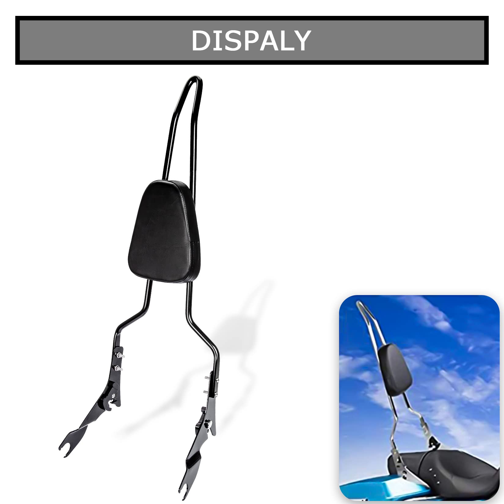 Respaldo para Motocicleta, PSLER Respaldo para Pasajero,Sissy Bar para Touring Road King Street Glide Electra Glide Ultra Limited 2009-2023