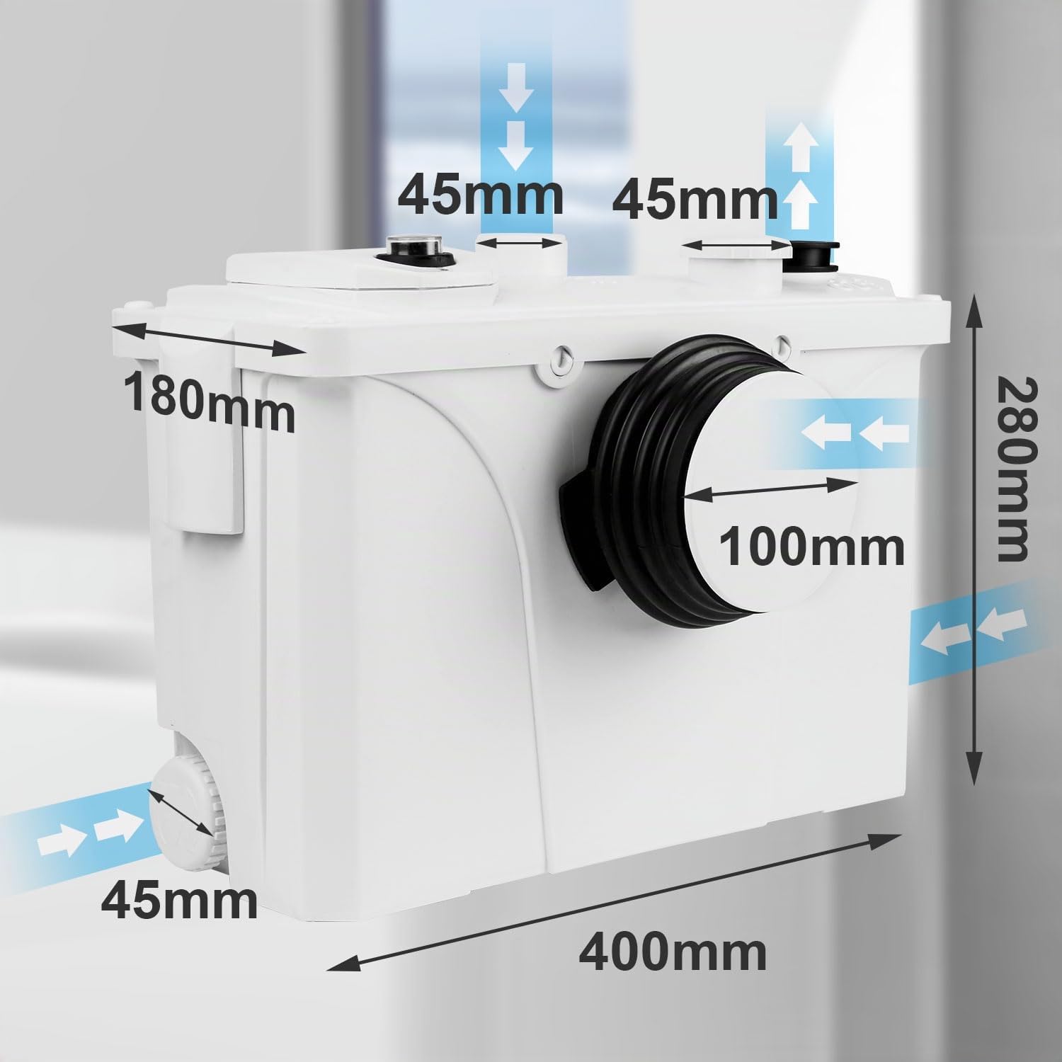 Herrselsam Bomba de agua sucia de 700 W 4/1 para aseo, ducha, lavabo