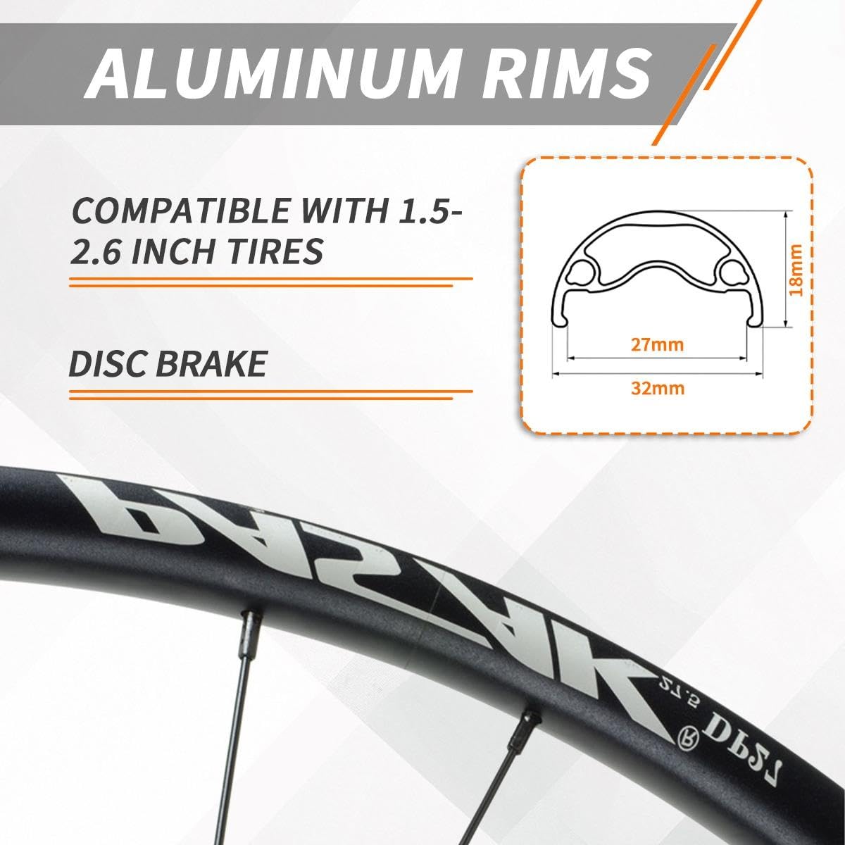 29" 27.5" 26" MTB Set Di Ruote 15 * 100mm/12 * 142mm Perno Passante Mozzo