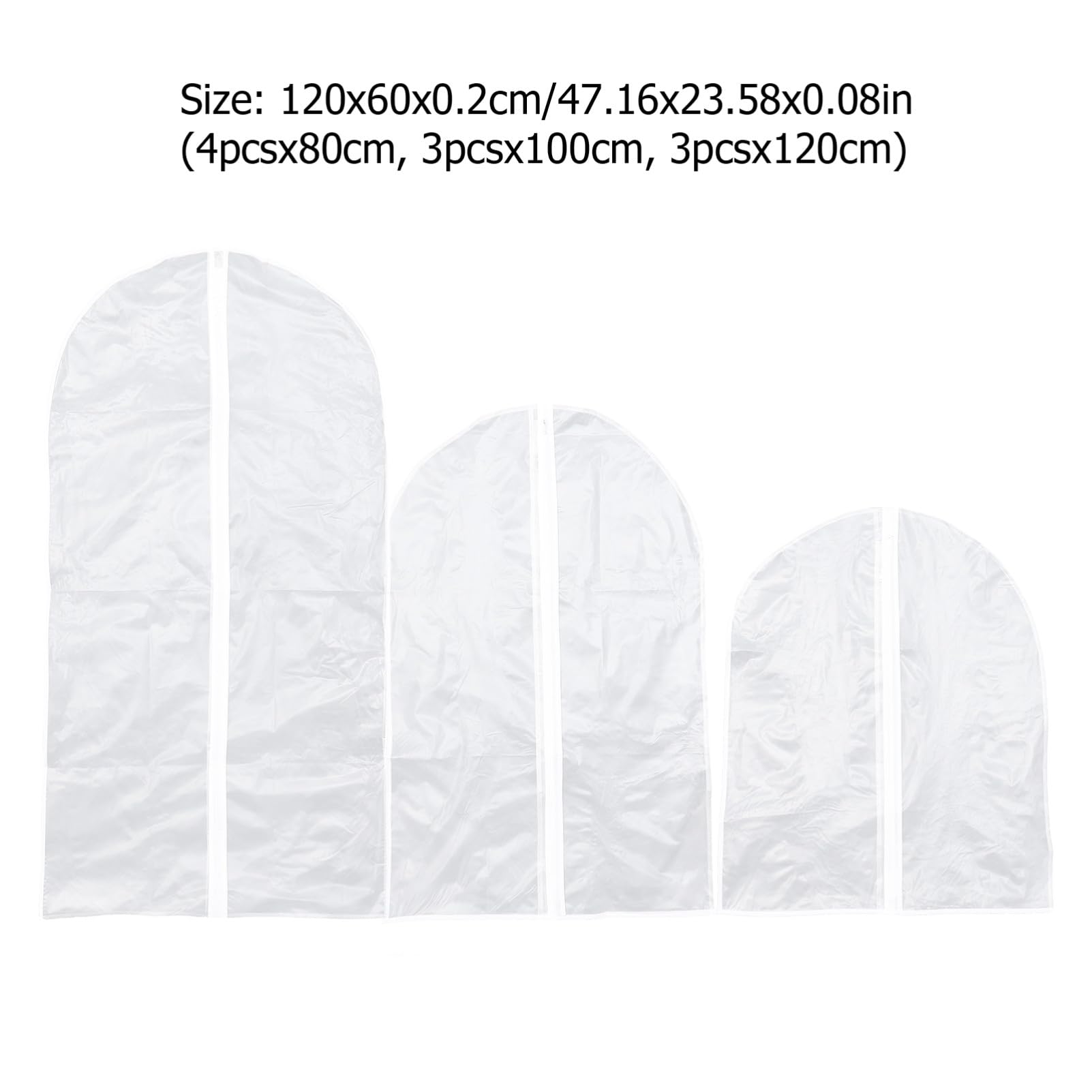 Cabilock 10piezas Fundas Antipolvo Transparentes para Ropa Protectoras para Abrigos y Vestidos Fundas de Peva para Guardar Trajes y Ropa de Colgar