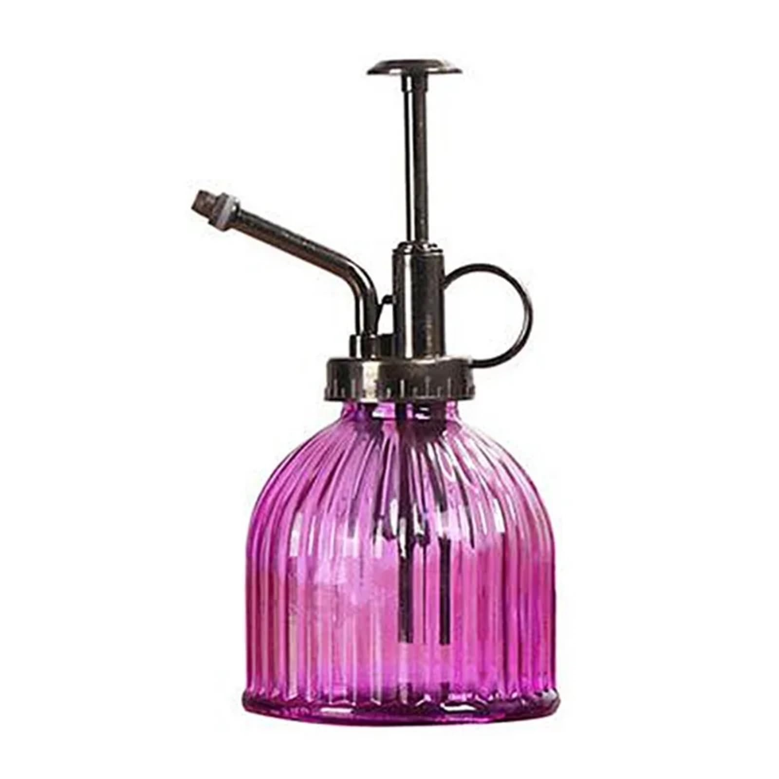 1PC 300Ml Plant Flower Glass Garden Waterer Mister Water Cans Spray Irrigation for Plants(Purple)