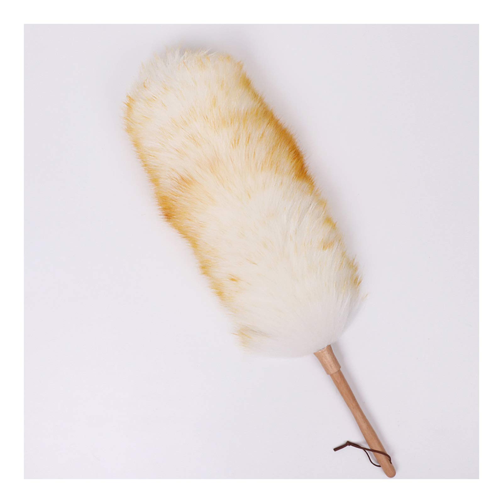 feather duster, Feather Duster,Dust Brush Pure Lambs Wool with Wood Handle, Large Fluffy Lambswool, Anti-Static, Multifunction Cleaning Tools for Home, Office and Car Dusters for