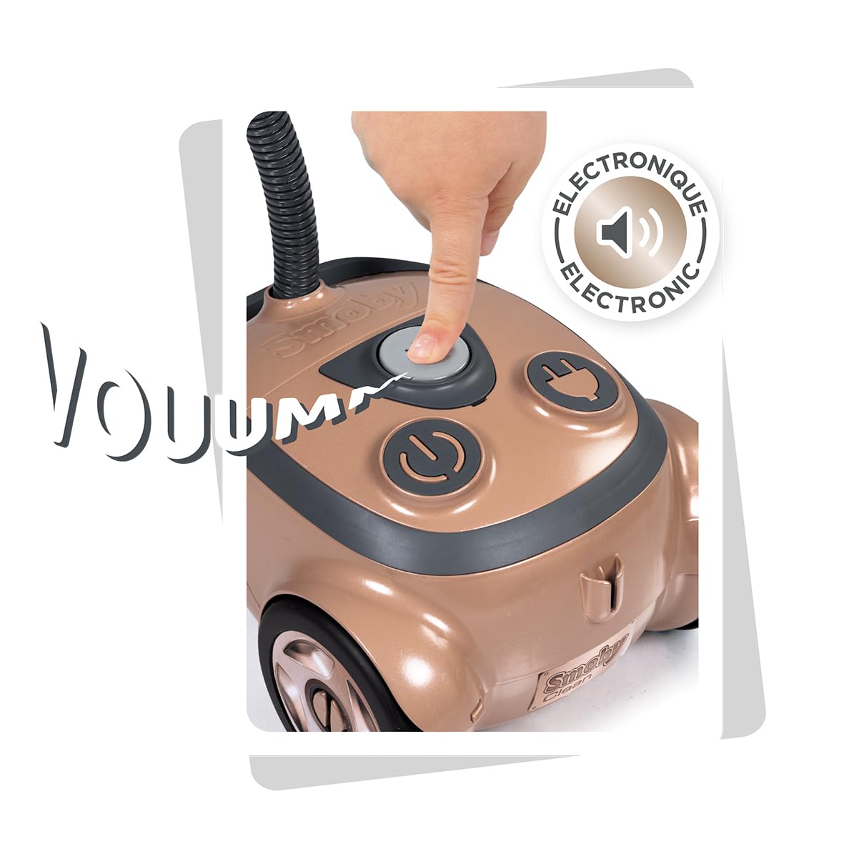 Smoby - Rowenta Aspirateur Traineau - Parfaite Réplique - Factice - Vrai Bruit d'Aspirateur - A Partir de 3 Ans - Fabrication Française