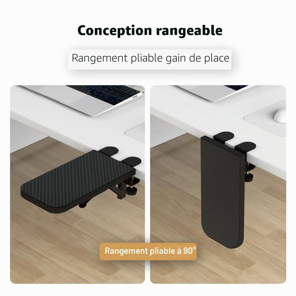 Support de bras d'ordinateur Repose Poignet Ergonomique Extension de bureau