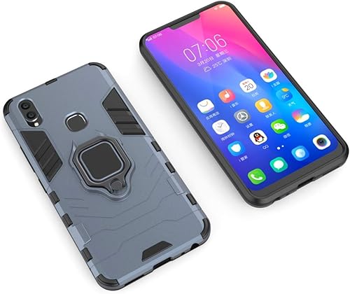 Miniatura 3 de LuluMain - Funda compatible con VIVO V9, VIVO V9 Youth, VIVO Y85, soporte de anillo de metal a prueba de golpes (funciona con soporte magnético para