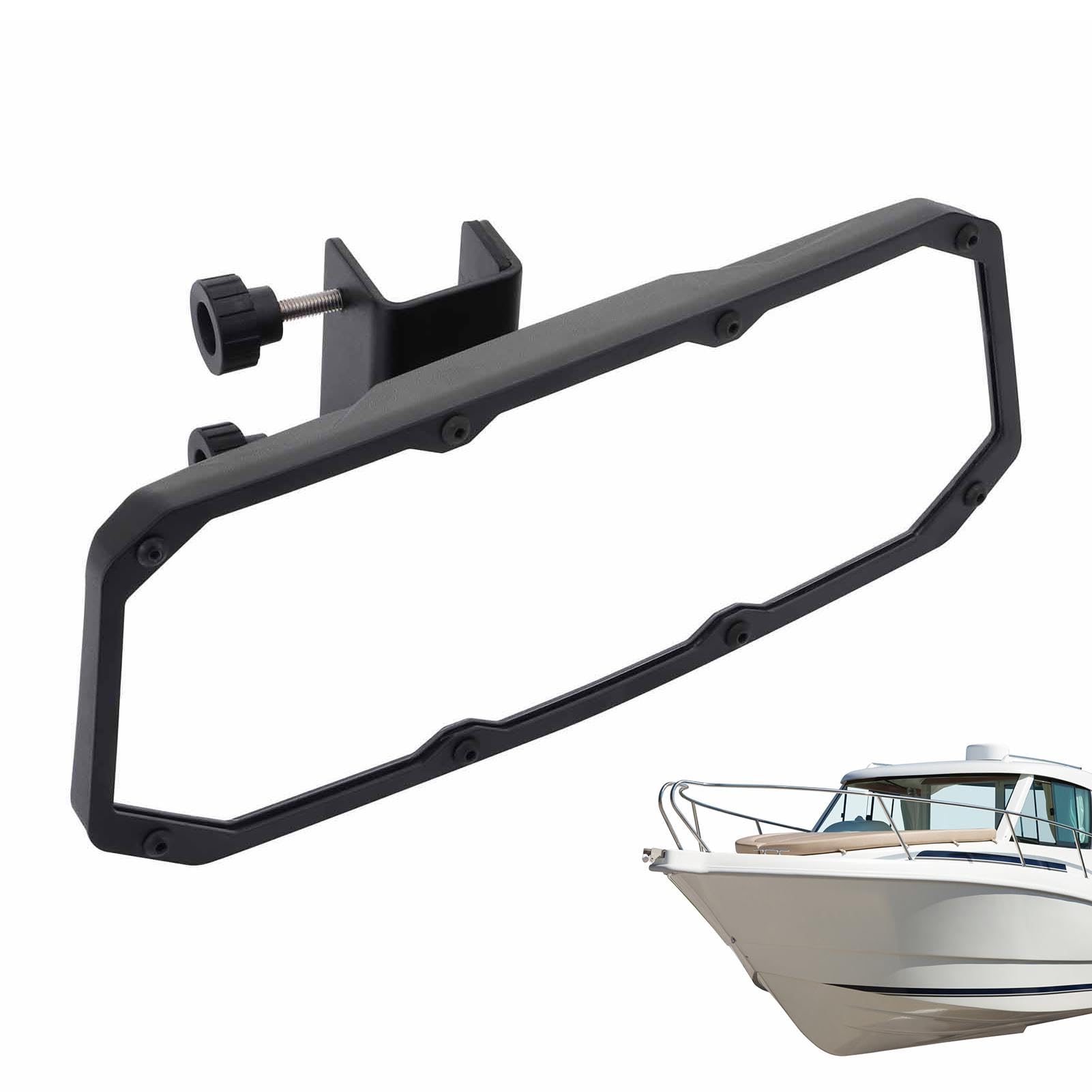 Specchietto retrovisore per barche,Specchio per barche marine, Specchio riflettente per barca, per barche a specchio marino, specchietto retrovisore grandangolare per sci nautico, sport, wak