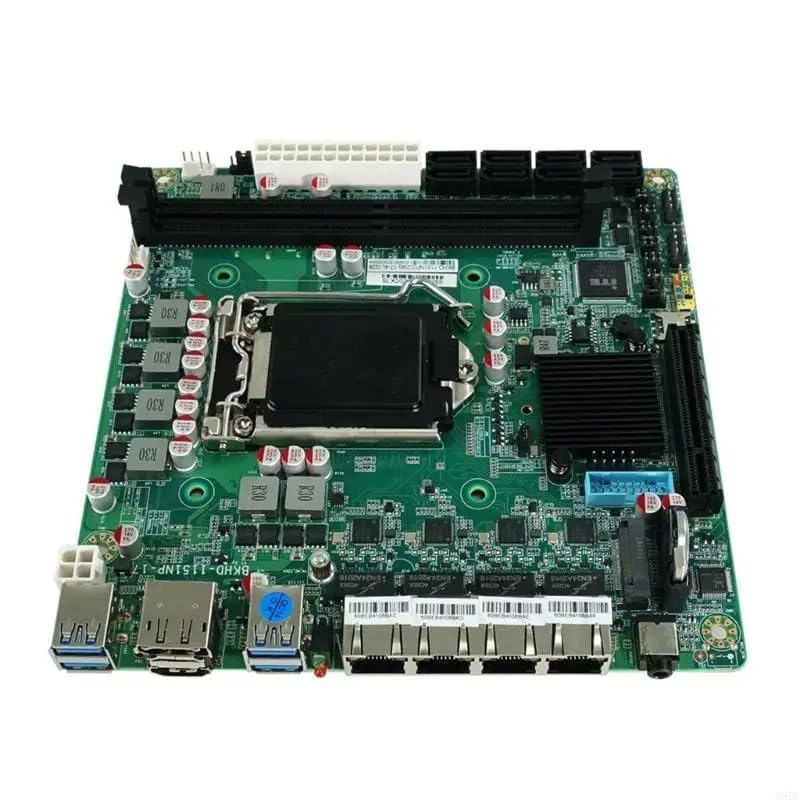 Płyta główna N17 NAS komputer stacjonarny o wysokiej prędkości, DDR4 LGA1151 obsługa i3/i5/i7, procesor Intel 6-9. generacji, 4 x karta sieciowa 2,5G, M.2 NVME, 8SATA3.0/USB3.0/ miękka tablica
