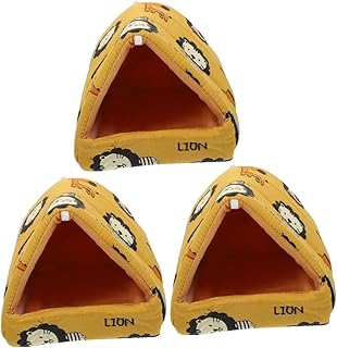 Ipetboom 3 Peças Maca De Hamster Cama De Caverna Hamster Cama Quente Rato Descanso Quente Cobaia Cama De Inverno Para Animais De Estimação Cama De Rede Resistente Casa De Hamster Flanela