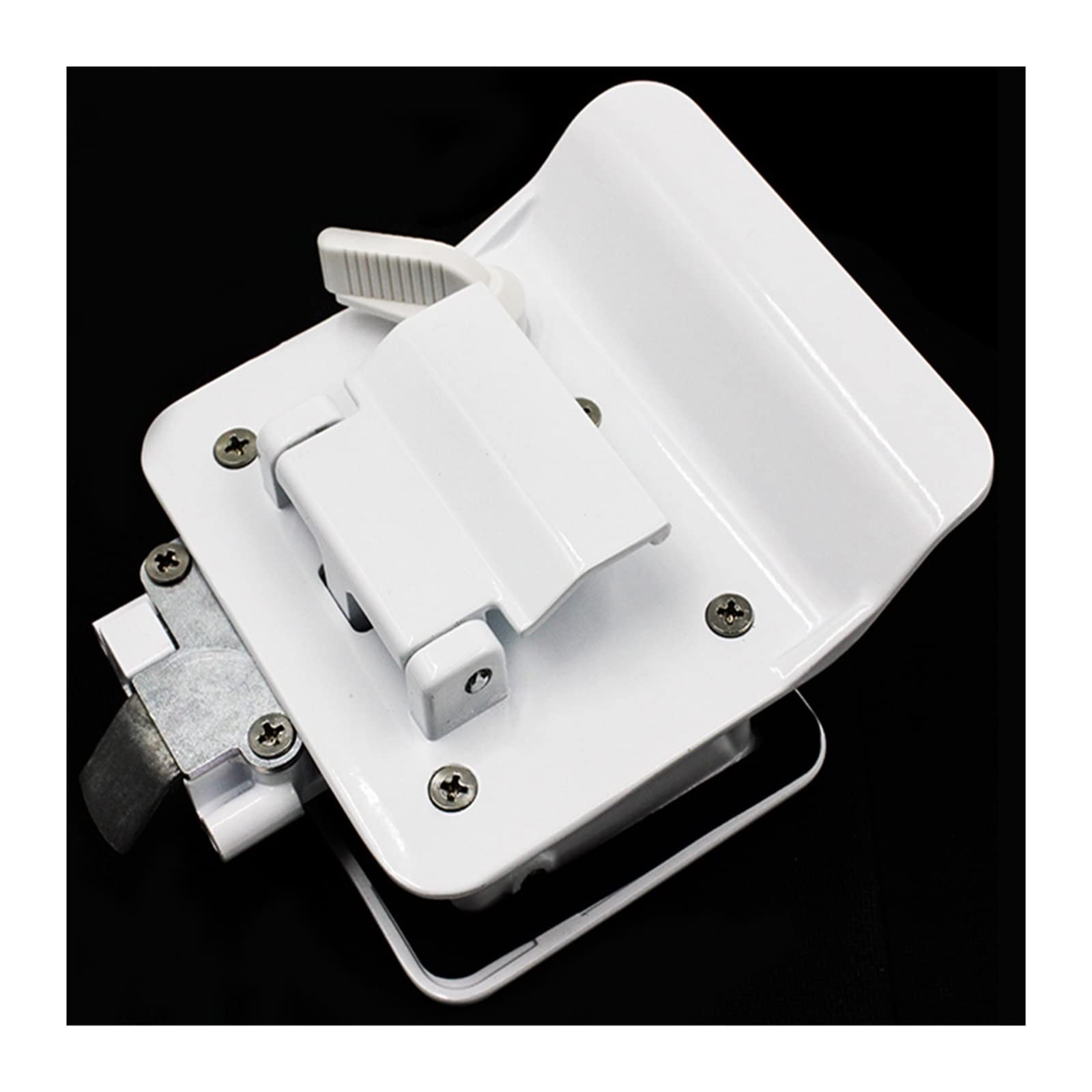 Manija de cerradura de puerta de entrada de coche Camper con llaves, Kit de seguridad, cerradura de puerta interna y externa de aleación Azusa for remolque antirrobo ( Color : White B , Size : 1 )
