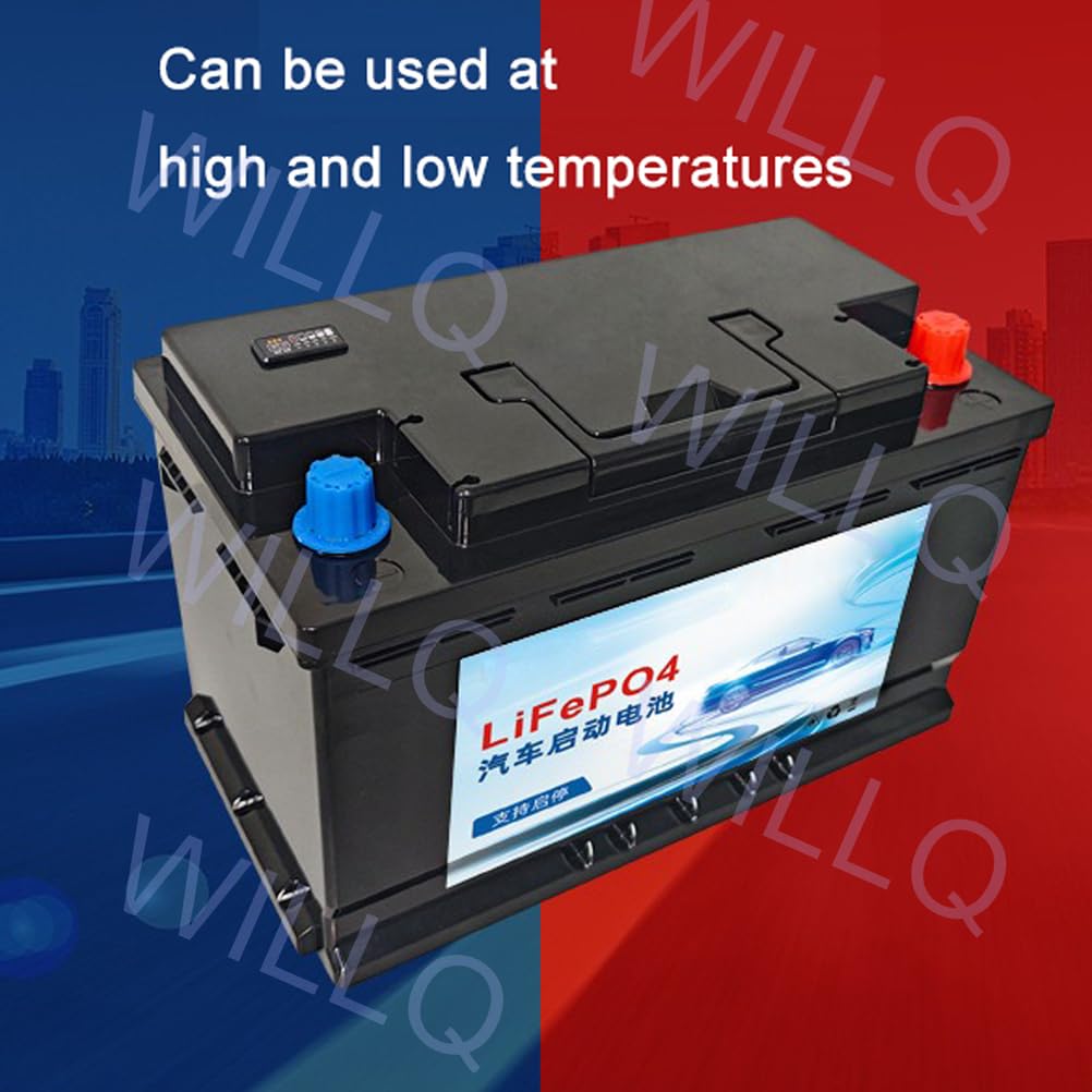 Batería Litio Recargable para automóvil Arranque y Parada 12V 50Ah 60Ah 70Ah 80Ah 90Ah 100Ah 110Ah batería LiFePO4 automotriz de Alto Rendimiento sin Mantenimiento