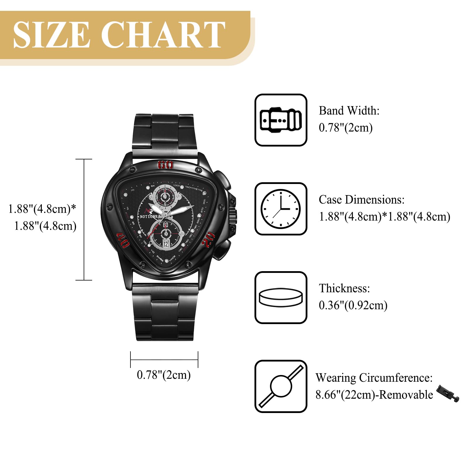 JewelryWe Herrenuhr Dreieckige Leuchtende Uhr Einzigartig Kalender Analog Quarz Armbanduhr Herren Edelstahl Armband Business Casual Uhr mit Leuchtzeigern und Dreiecksgehäuse