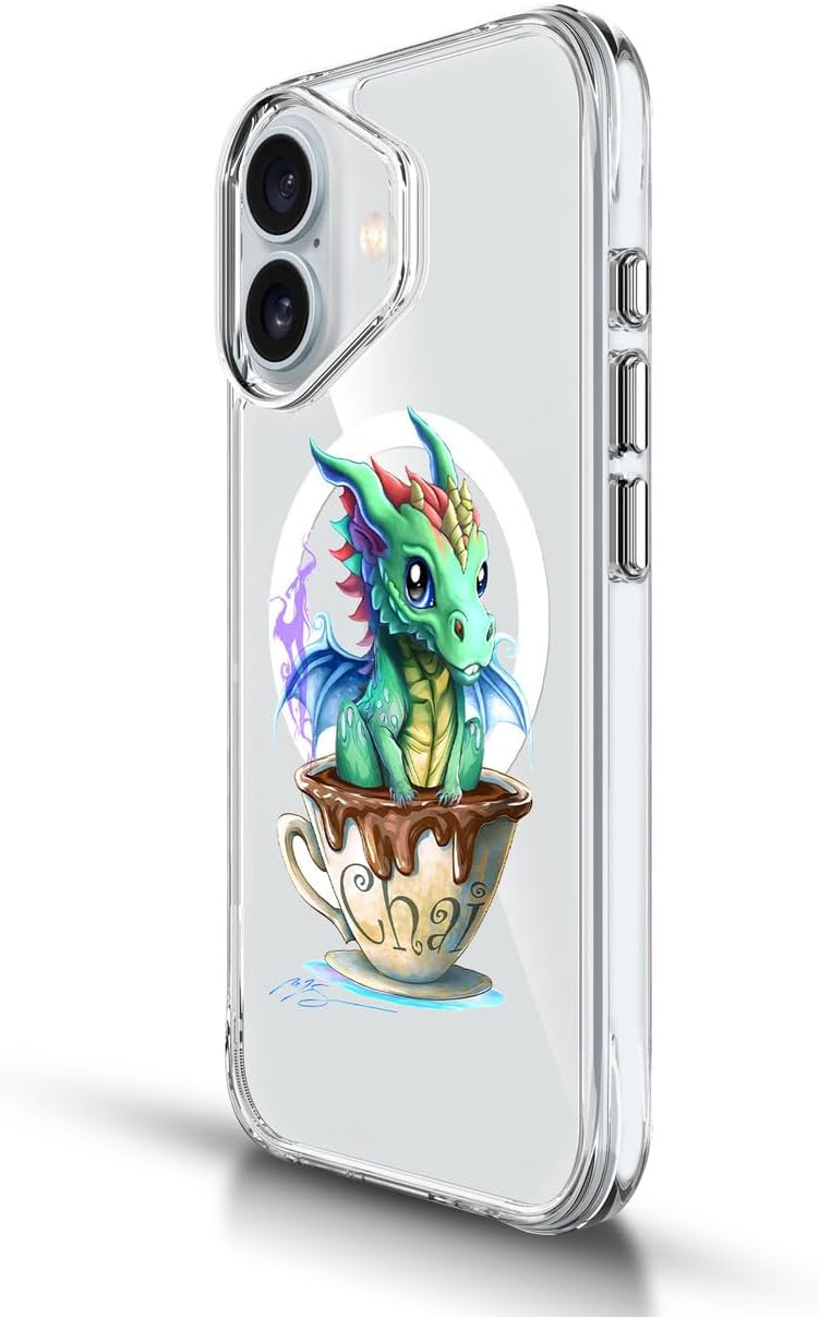 Head Case Designs Officially Licensed Ruth Thompson Chai Cups and Dragons Shockproof Bumper Case [Military Grade Protection] Compatible with Apple iPhone 16 and Compatible with MagSafe