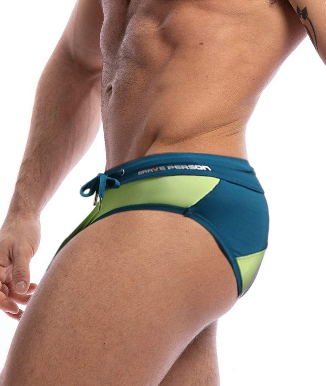 MIZOK Men's Sexy Low Rise Quick Dry Swim Briefs Hot Body Bikini Swimsuit Swimwear - Image 3