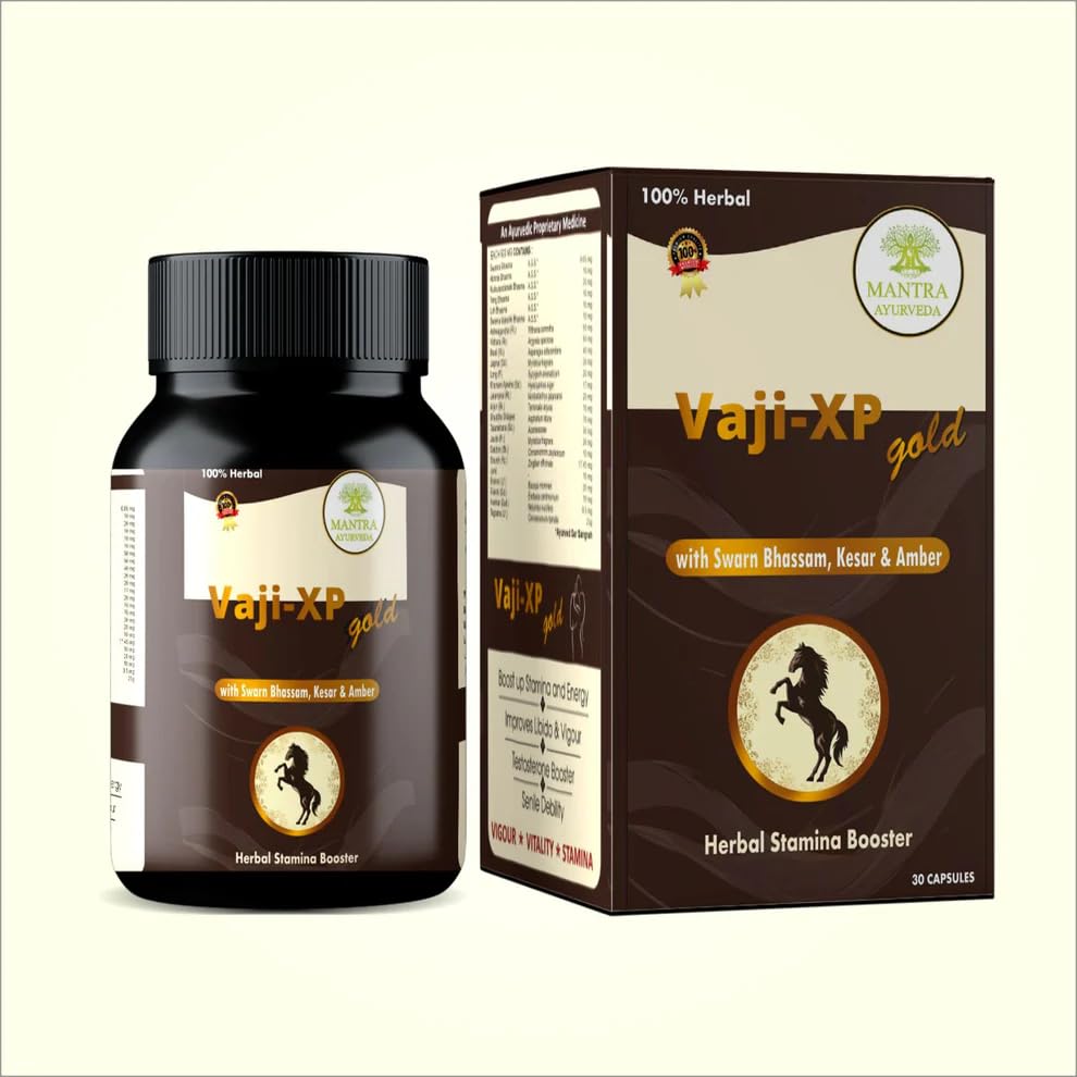 Mantra Ayurveda Vaji XP Gold – Herbal Stamina & Vitality Booster for Men – Ayurvedic Energy Support Supplement – 60 Capsules-image-43