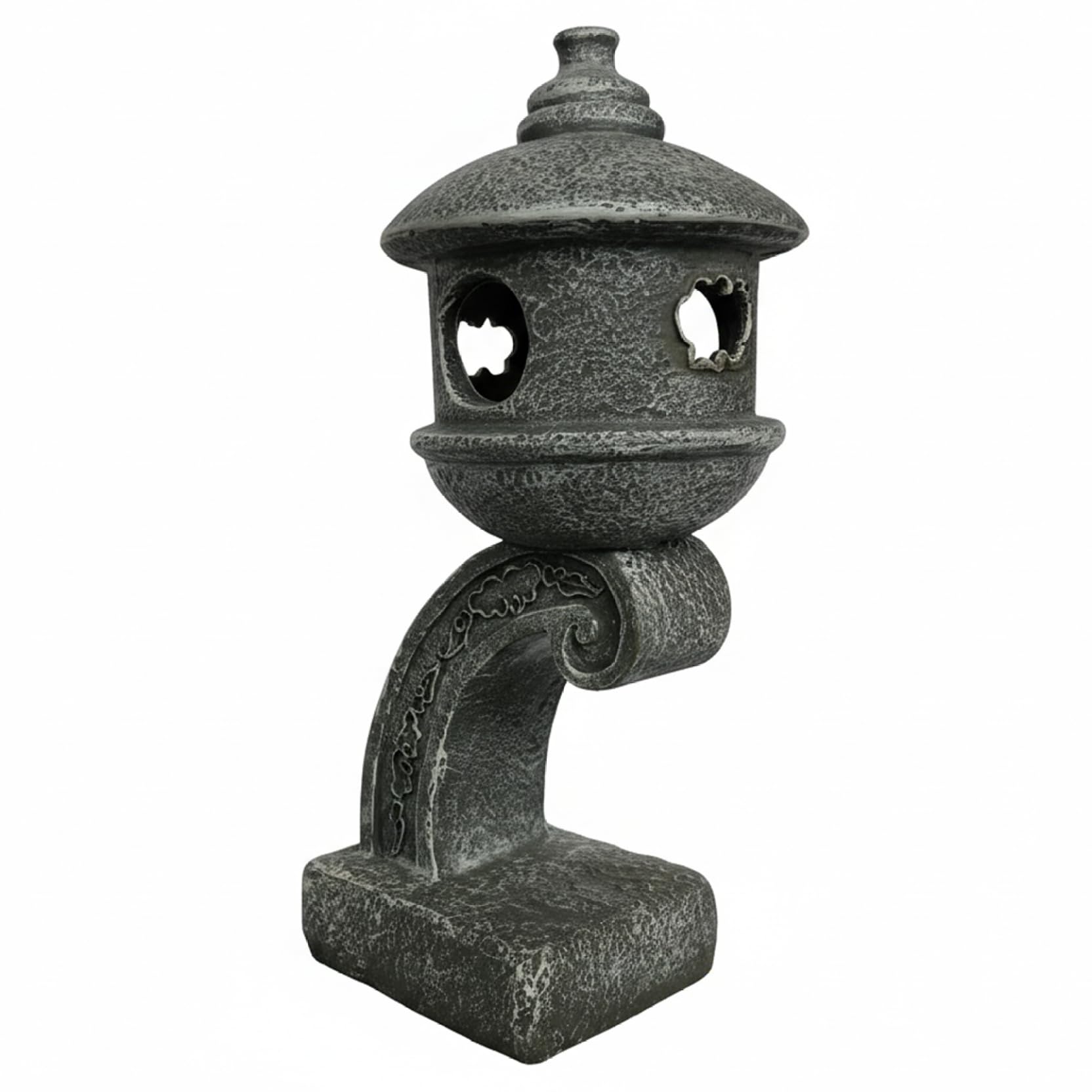 DAGLLGEW Pagoda Garden Statue - Japanese Garden Decor, Grey Resin Pagoda Statue for Outdoor Zen Atmosphere Japanese Decor Lantern