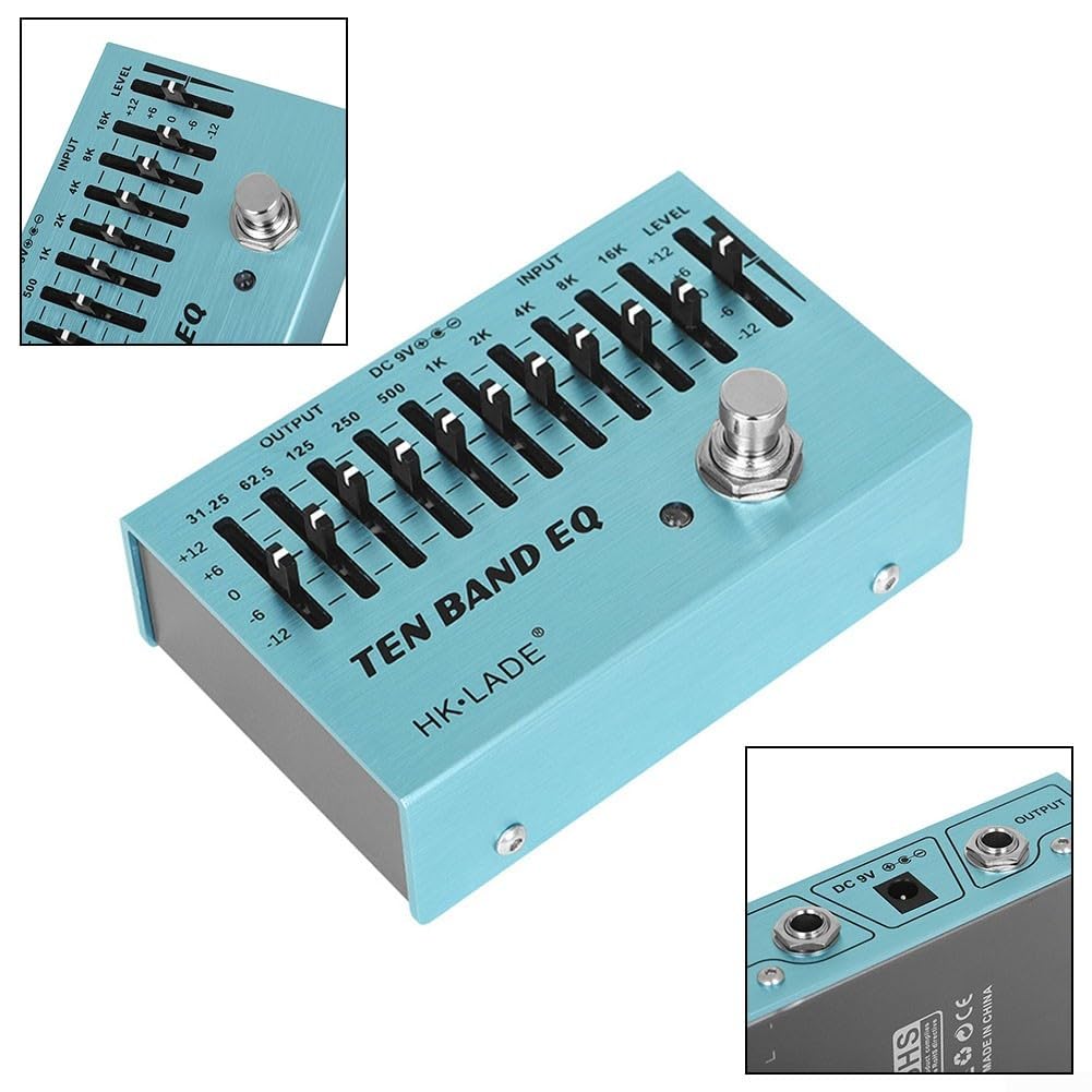 Aluminium EQ Equalizer Pedal 10-Band für Gitarre