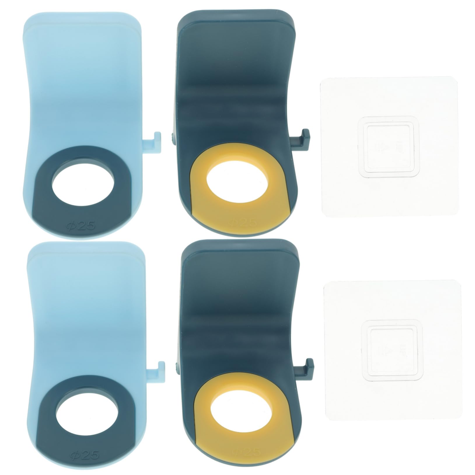 WOONEKY Bottled Soap Holder Wall-mounted Storage Rack Adhesive Shampoo Organizer for Bathroom