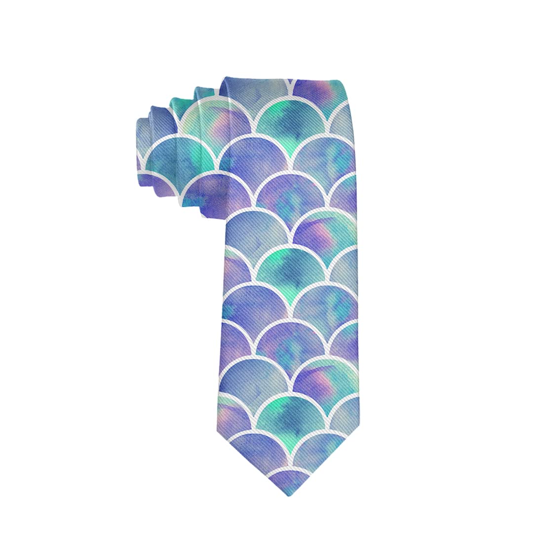 YEAHSPACE Mermaid Scales Tie-japanese great wave black mermaid scales art