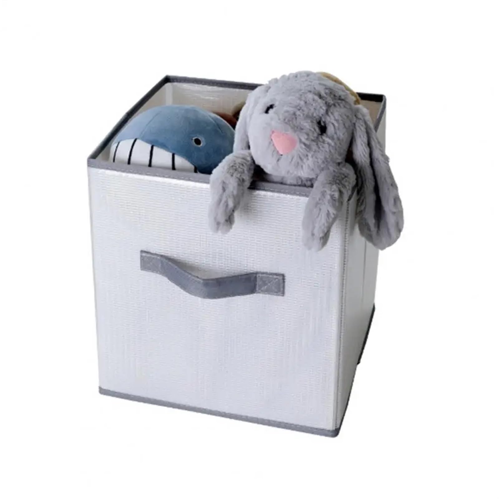 EWUHYFP Collapsible Storage Box Storage Box No Lid Foldable Sundries Organizer Collapsible Cube Shape Clothes Case Daily Use(Grey)